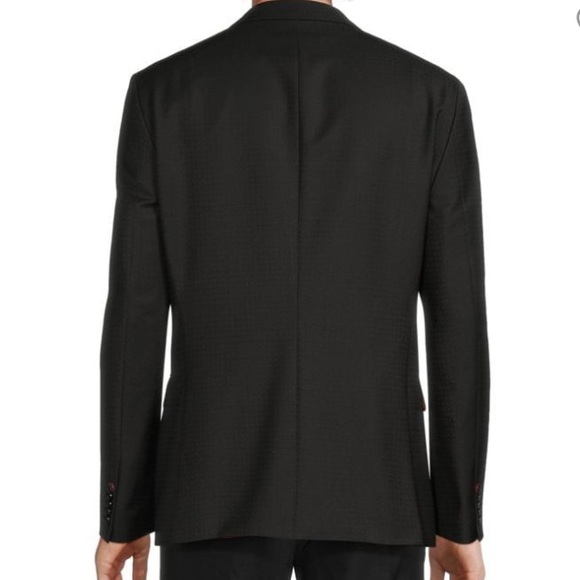 [Hugo Boss] Designer Black Suit Jacket with Lapel Super 100 - Men's Size 42R - Picture 3 of 16